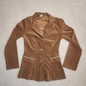 Vintage B'Time Blazer With Leopard Print Trim